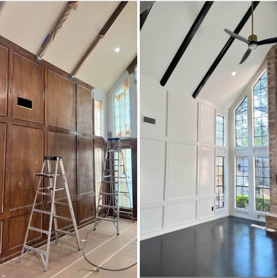 before and after of house cabinet