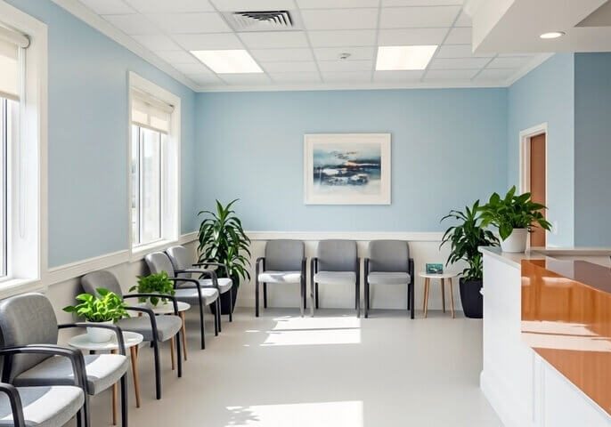 Commercial office interior with fresh paint showing how to schedule a commercial painting project without disrupting business operations